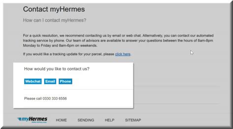 Hermes tracking phone number